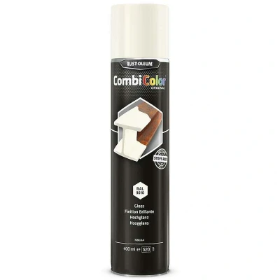 Afbeelding van Rust Oleum Combicolor Hoogglans Spuitbus Wit 400 ml