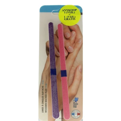 Afbeelding van Vitry Nail Care Wooden Backed Files 17cm Vijl