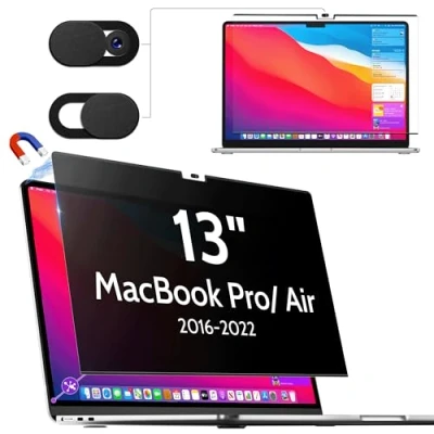 Afbeelding van Magnétique Filtre de Confidentialité pour Macbook Air 13 Pouces (2018 2021, M1) / Pro (2016 2022, M1, M2), Amovible d&#039;écran Anti Espion ecran Mac