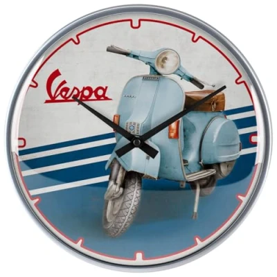Afbeelding van Nostalgic Art Vespa Retro wandklok, Ø 31 cm, iconisch, cadeau idee voor scooterfans, origineel gelicentieerd product (OLP), grote keukenklok, vintage design