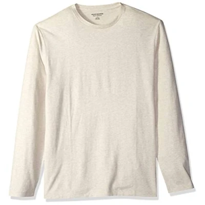 Image de Amazon Essentials T shirt à manches longues pour homme, coupe classique, avoine chiné, taille S