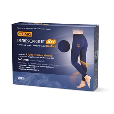 Afbeelding van Guam, Comfort Fit Joy dameslegging met zeealgen, voordelen van verre infraroodstralen FIR ter vermindering cellulitis, gemaakt in Italië, kleur blauw, maat L/XL (46 50)