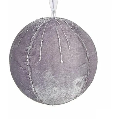 Afbeelding van Set kerstballen Polyester Zilverkleurig 12 x cm (4 Stuks)
