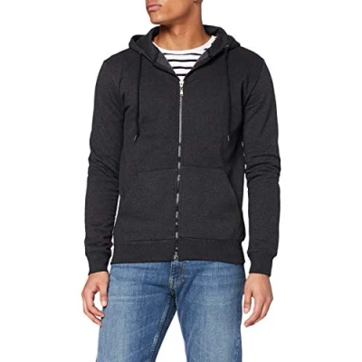 Image de FM London Sweat à Capuche Zippé pour Homme Idéal Vêtements Décontractés et Sportifs Doublure en Polaire Douce