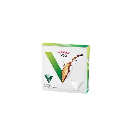 Afbeelding van Hario V60 Filters 01 White VCF 40W (40 stuks)