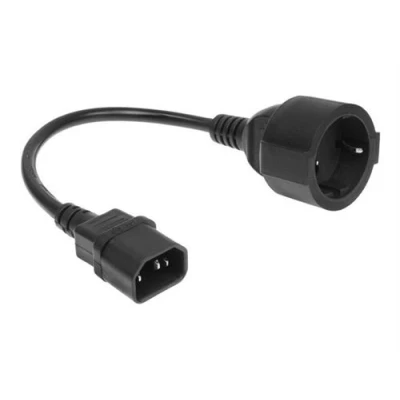 Image de ACT Câble d&#039;alimentation IEC 60320 C14 pour power CEE 7/3 (F) 250 V 10 A 20 cm noir