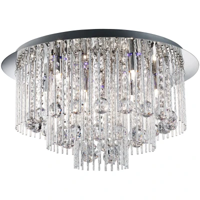 Afbeelding van Plafondlamp Beatrix, kristal, afstandsbediening
