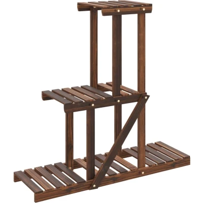 Afbeelding van Plantenstandaard 81x25x75,5 cm massief vurenhout