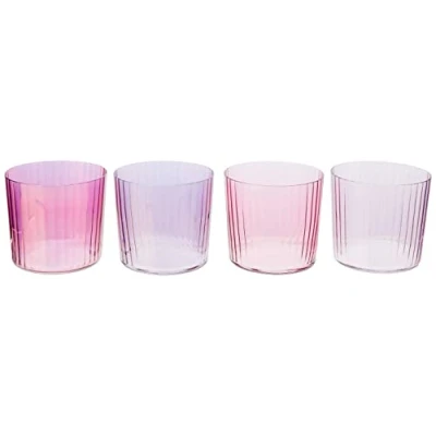 Afbeelding van L.S.A. Gems Tumbler Glas 310 ml Set van 4 Stuks Assorti Rood
