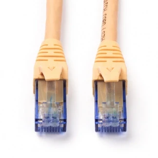Afbeelding van Netwerkkabel Cat6a U/UTP 10 meter (100% koper, LSZH, Geel)