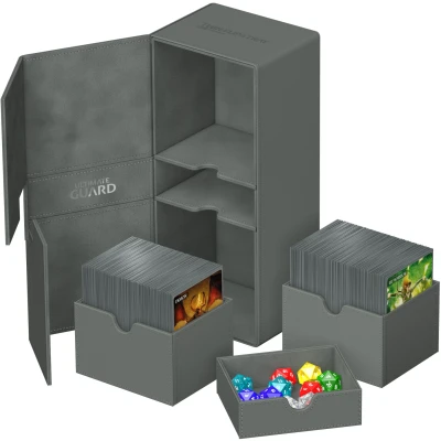 Afbeelding van Ultimate Guard Twin Flip&#039;n&#039;Tray 266+ Xenoskin Grey Card Boxes