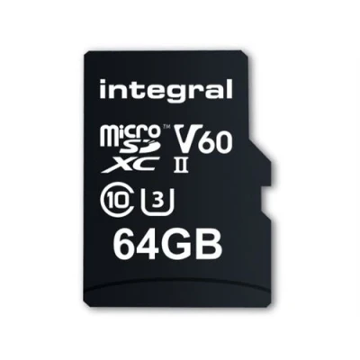 Image de Integral UltimaPro X2 Carte mémoire flash 64 Go Video Class V60 / UHS II microSDXC