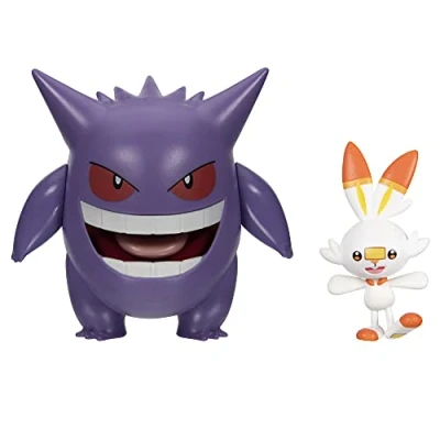 Afbeelding van Pokémon Figuurset Gengar &amp; Scorbunny Pokemon Games New 2024 actiefiguur 5 en 10 cm officieel speelgoed
