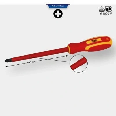 Afbeelding van Brilliant Tools, Schroevendraaiers, VDE schroevendraaier PH Phillips PH3 x 150 mm