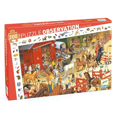 Afbeelding van Djeco puzzel observation paarden (200st)