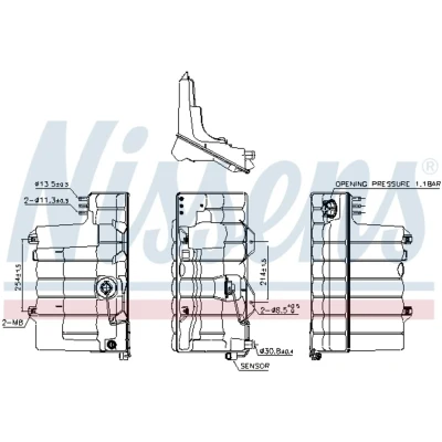 Afbeelding van NISSENS 996037 Expansievat 11,5 Met kap, sensor