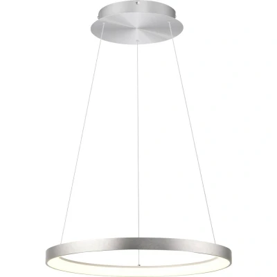Afbeelding van Paul Neuhaus LED hanglamp Hoop, aluminiumkleurig, Ø 57cm, dimbaar