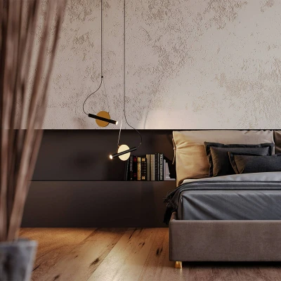 Afbeelding van Maytoni Enigma LED hanglamp, verstelbaar, messingkleurig