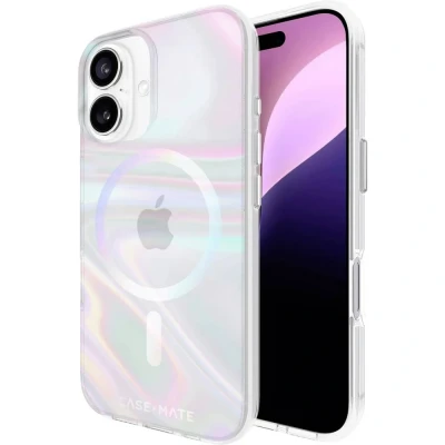 Afbeelding van Case Mate Soap Bubble geschikt voor iPhone 16 Compatible met MagSafe Zeepbel Telefoonhoesje 3 meter valbescherming