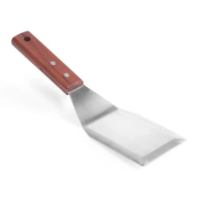 Afbeelding van Hendi Hamburger turner Houten greep Roestvrij staal 270x75 mm Donker hout