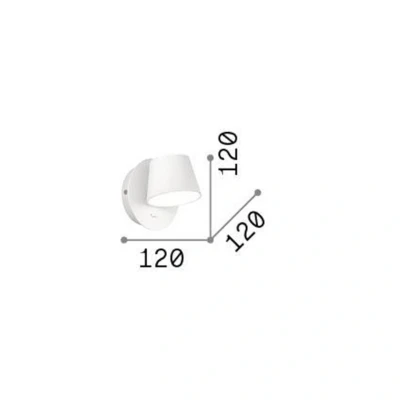 Afbeelding van Ideal Lux LED wandlamp Gim, zwart, aluminium, 12 cm