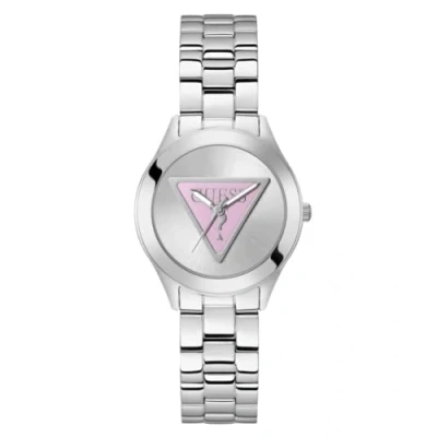Afbeelding van Guess Plaque Horloge silvercoloured, Dames, Maat: One Size, Silver coloured