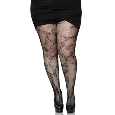 Afbeelding van Leg Avenue Butterfly Net Panty Zwart