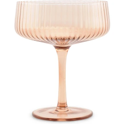 Afbeelding van Salt &amp; Pepper Champagneglas 23cl coupe amber Ray set/4