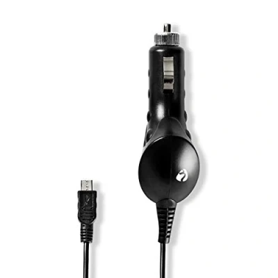 Image de Nedis CCHAU100ABK Chargeur de Voiture 1.0 A Câble Fixe Connecteur Micro USB Noir
