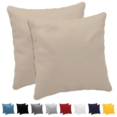 Afbeelding van Dreamzie Kussensloop, 40 x cm (2 stuks), 100% katoen jersey, 150 g/m², zwart, kussensloop cm, duurzame en hypoallergene kussenovertrek voor hoofdkussens