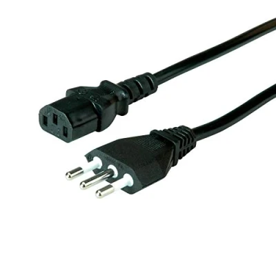 Image de VALUE Câble d&#039;alimentation CEI 23 50 (M) pour power IEC 60320 C13 droit CA 250 V 10 A 1.8 m noir Italie