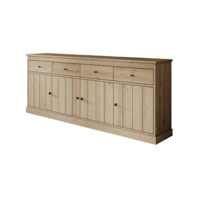 Afbeelding van Meubella Dressoir Vince Eiken 225 cm