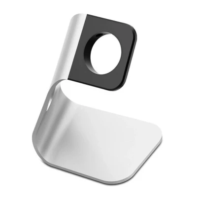 Afbeelding van Apple watch houder Aluminium Dock station Zilver Geschikt voor