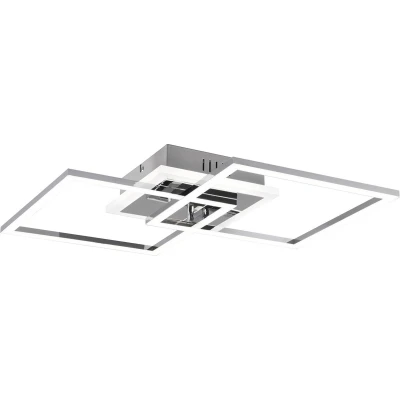 Afbeelding van Reality LED Plafondlamp Plafondverlichting 25W Natuurlijk Wit 4000K Dimbaar Vierkant Chroom Aluminium