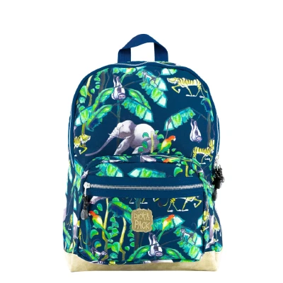 Afbeelding van Pick &amp; Pack Happy Jungle Backpack M navy schooltas kind