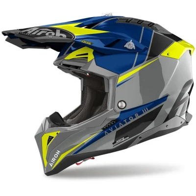 Afbeelding van Airoh Aviator 3 Push Blue Helmet M Maat Helm