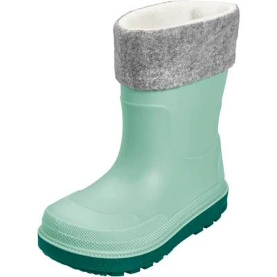 Afbeelding van Playshoes Gummistiefel Regenstiefel Gefüttert Regenlaarzen, uniseks, kinderen, Groene sok