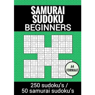 Afbeelding van SUDOKU Makkelijk: SAMURAI nr. 19 Puzzelboek met 100 Makkelijke Puzzels voor Volwassenen en Ouderen
