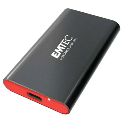 Afbeelding van Emtec Externe SSD X210 Elite 128GB harde schijf USB C 3.2 Gen2 interface Achterwaarts compatibel met Gen1 en 2.0 3D NAND Flash technologie naar A kabel