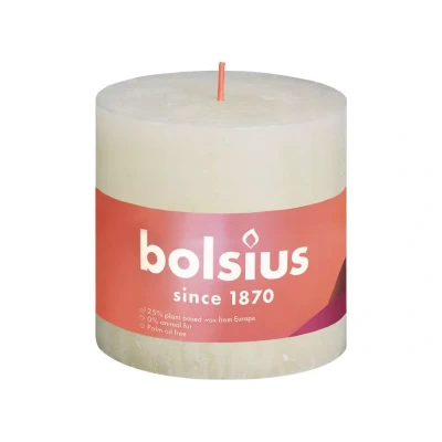 Afbeelding van Rustiek Shine stompkaars 100/100 Soft Pearl Bolsius
