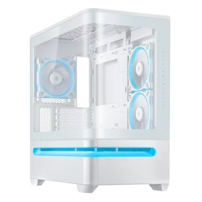 Image de Boitier PC PRIME AP202 mini tour blanc ARGB avec panneau latéral et avant verre trempé
