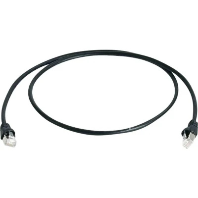 Afbeelding van Telegärtner L00000A0077 RJ45 Netwerkkabel, patchkabel CAT 6A S/FTP 0.50 m Zwart Vlambestendig, Halogeenvrij, UL gecertificeerd 1 stuk(s)