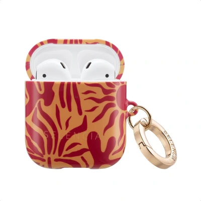 Afbeelding van Selencia Vivid Case Hoesje geschikt voor AirPods 1 / 2 Tropical Vibes Apricot
