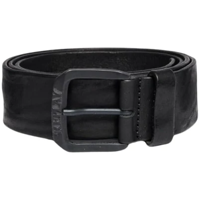 Afbeelding van REPLAY Leren Riem Vintage Leather Belt W100 Black Zwart