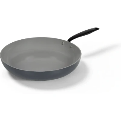 Afbeelding van BE Living Koekenpan Ø 30 cm PFAS vrije Keramische inductie Geschikt voor alle warmtebronnen Grijs