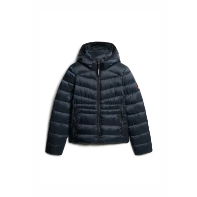 Afbeelding van Superdry Hooded FUJI Winterjas, Dames, Maat: 38, Eclipse navy