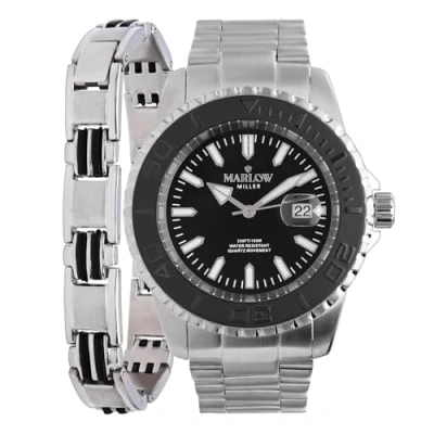 Afbeelding van Lucardi Statement SET Horloge silvercoloured, Heren, Maat: One Size, Silver coloured