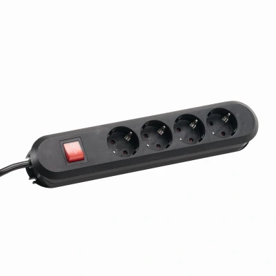 Afbeelding van BACHMANN stekkerdoos &#039;SMART&#039;, 4 voudig, zwart