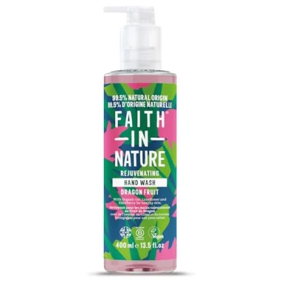 Image de Faith in Nature Savon Mains Naturel Pitaya, Revitalisant, Vegan et Non Testé sur Animaux, Sans SLS Parabènes, 400 ml