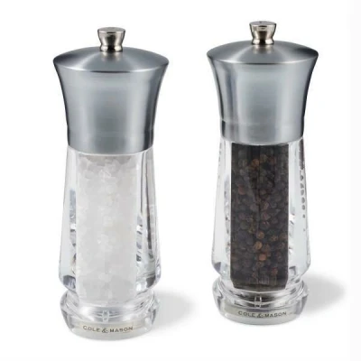Afbeelding van Cole &amp; Mason Exford Clear Nickel Peper en Zoutmolen